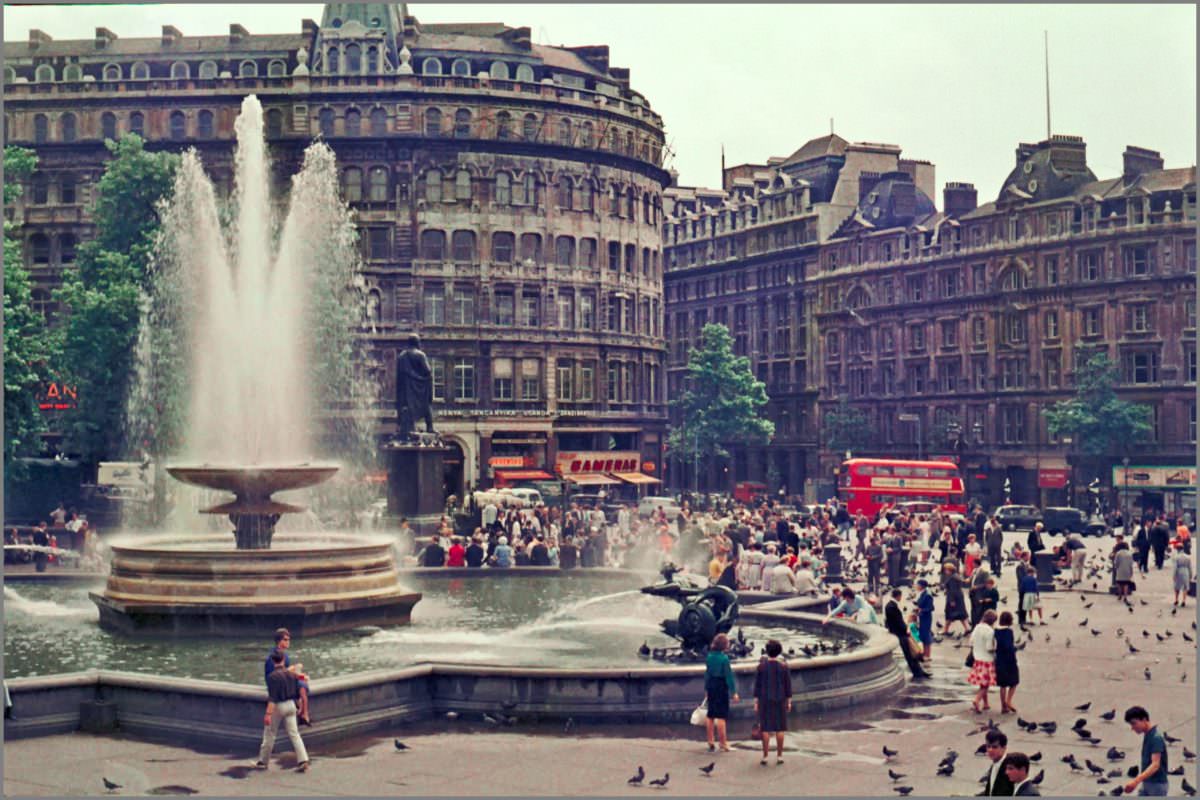 Trafalgar Square & Northumberland Ave. July 1962