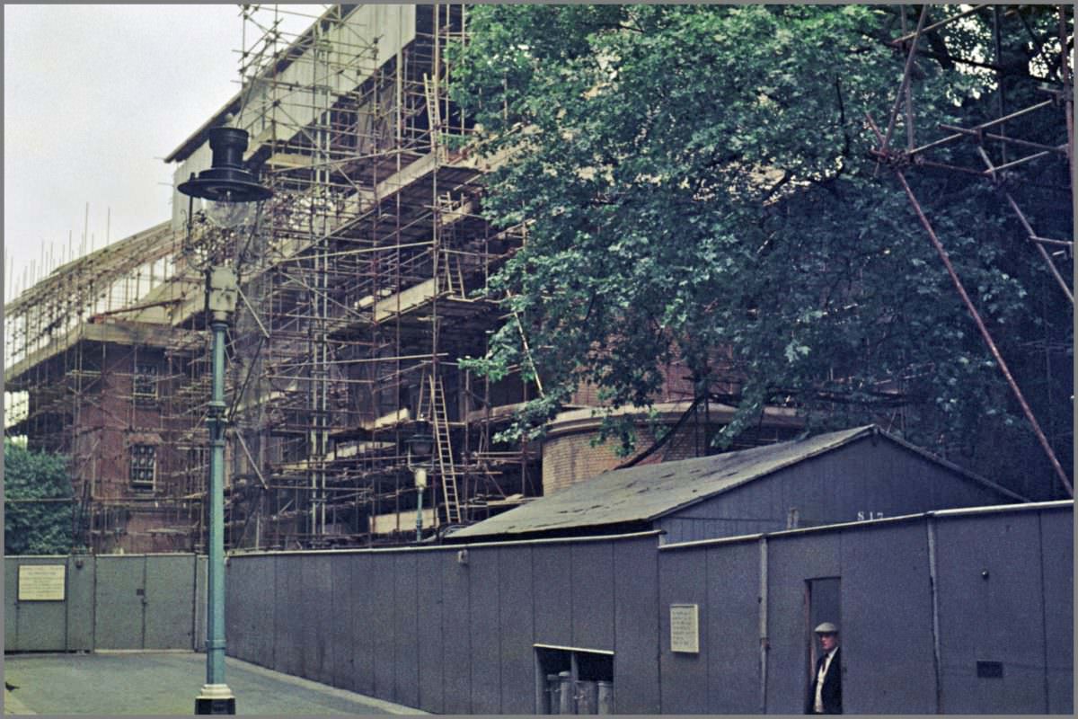 Behind a fence: 10 Downing Street, London, July 1962