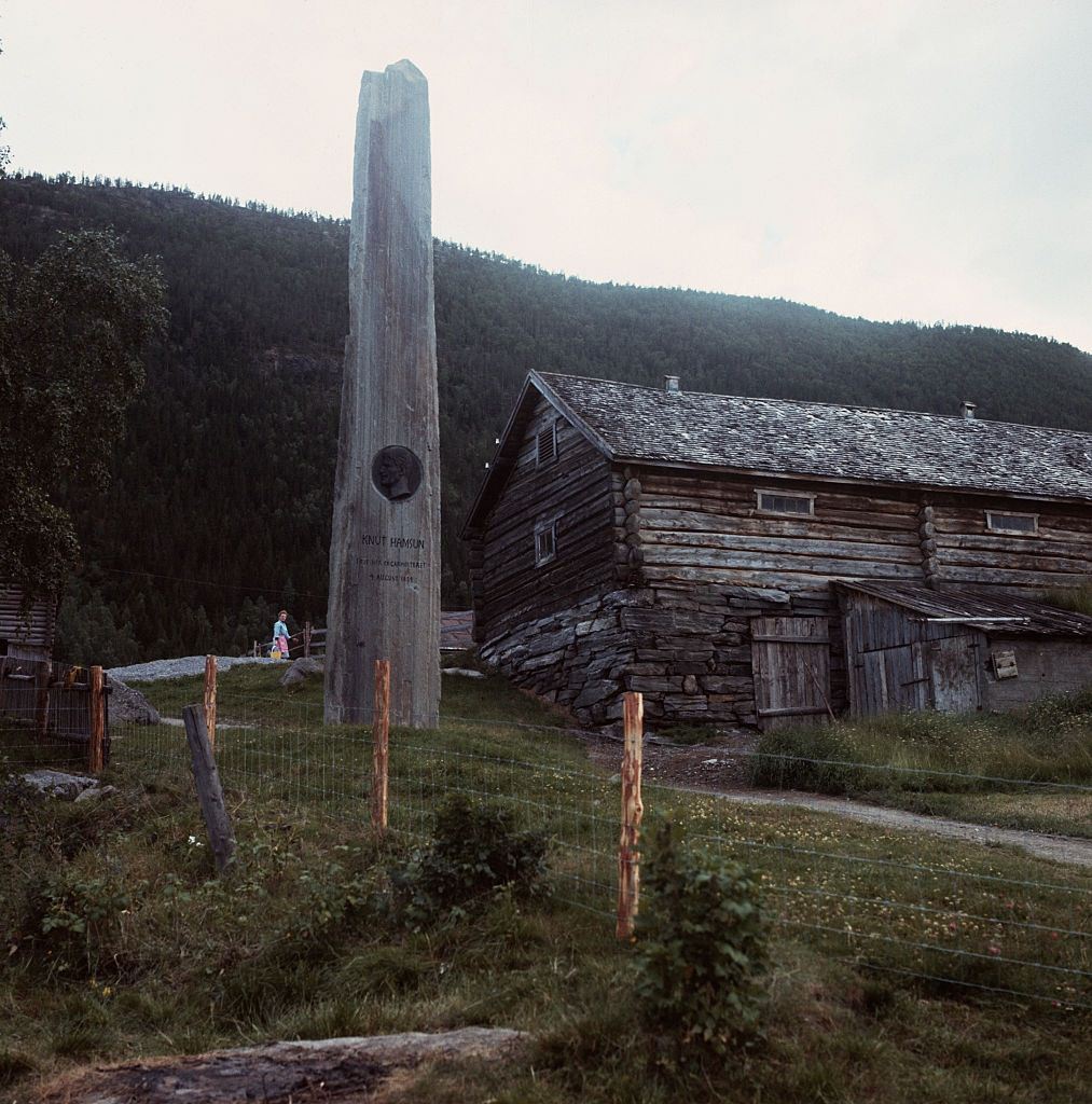 A monument to Knut Hamsun, Oslo, 1959.