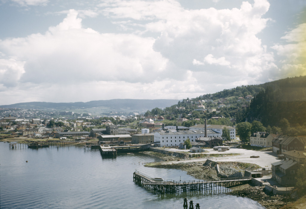 Harbour of Trondheim in Norway