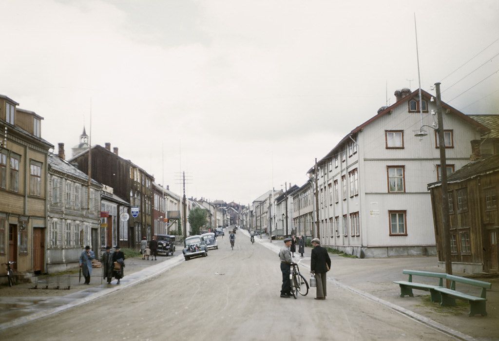 A street in Røros in Norway