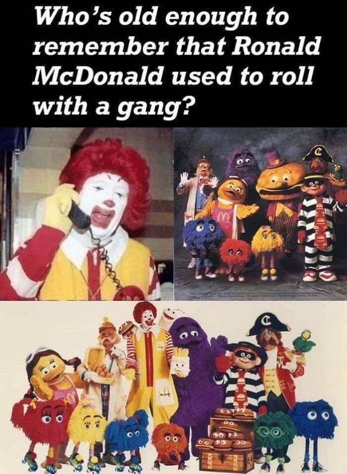 When Ronald Mcdonald had his own “Gang” of Fast Food Fanatics