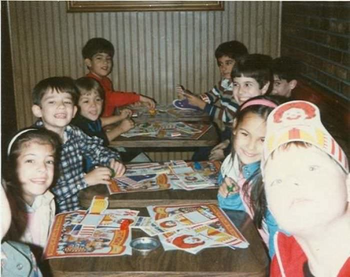 McDonald’s Birthday Parties… complete with Ash Trays on the Tables for a good smoke after a Happy Meal