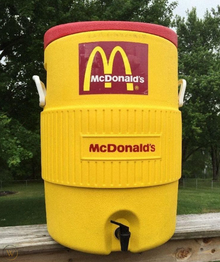 Sometimes you’d get it at School Events or Sports Games, Delivered in this Big Yellow Cooler