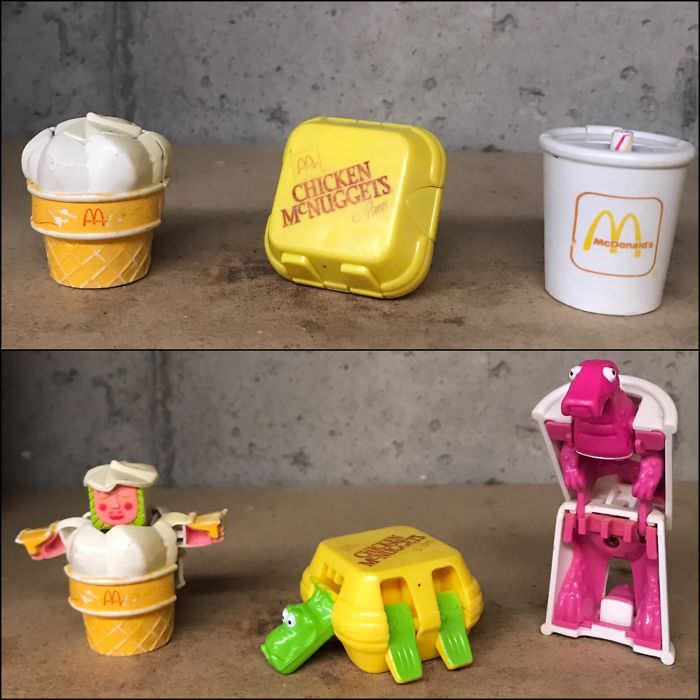 Mcdonald’s Happy-Meal Transformers. When Mcdonald’s was considered a treat. Thanks Mom!