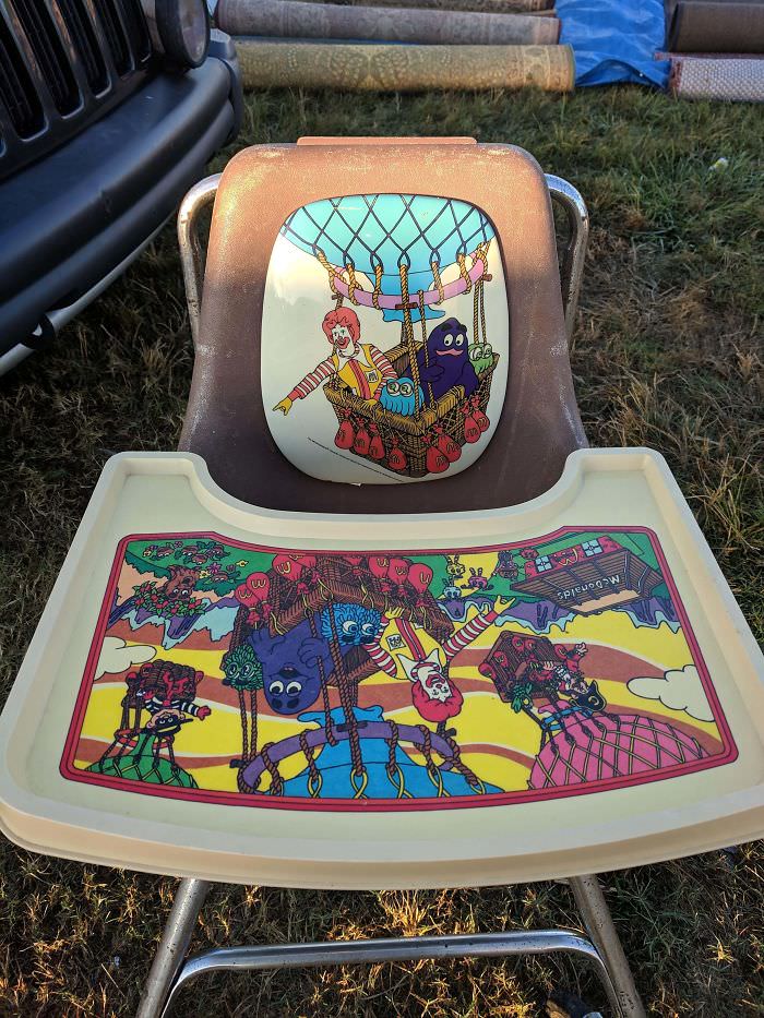 Awesome McDonald’s High Chair I got at the Flea Market Today