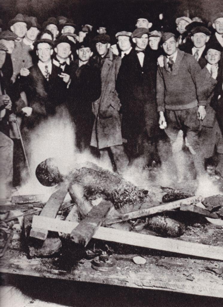 The body of Will Brown after being burned by a white crowd, Omaha, 1919.