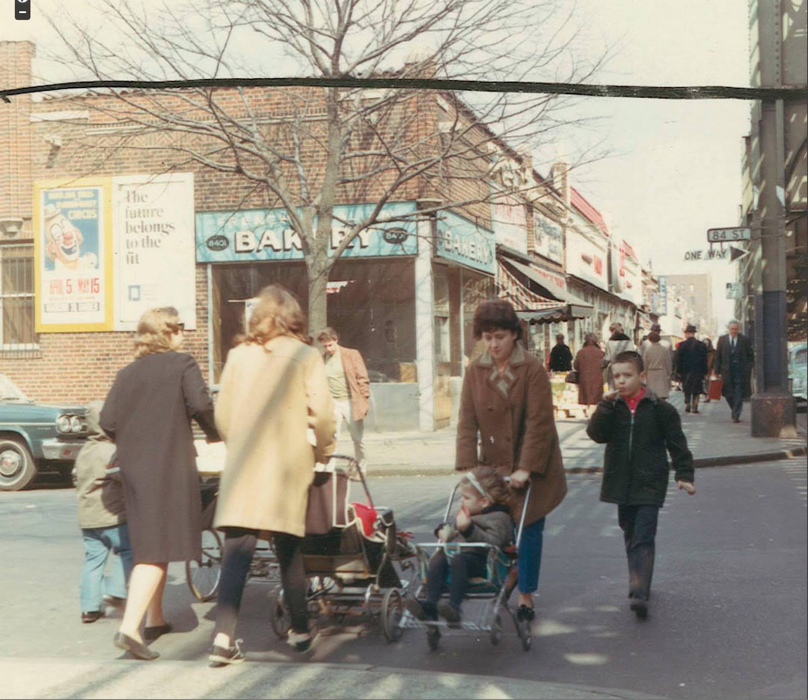 84th Street and Roosevelt Avenue, Jackson Heights, 1960s.