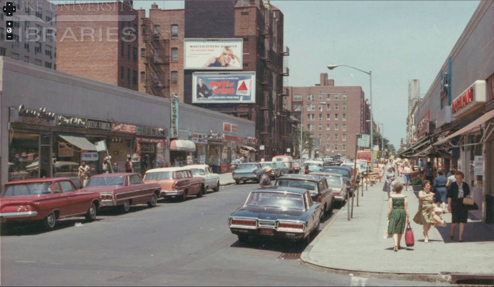74th Street and 37th Road, Jackson Heights, Queens, 1960s.