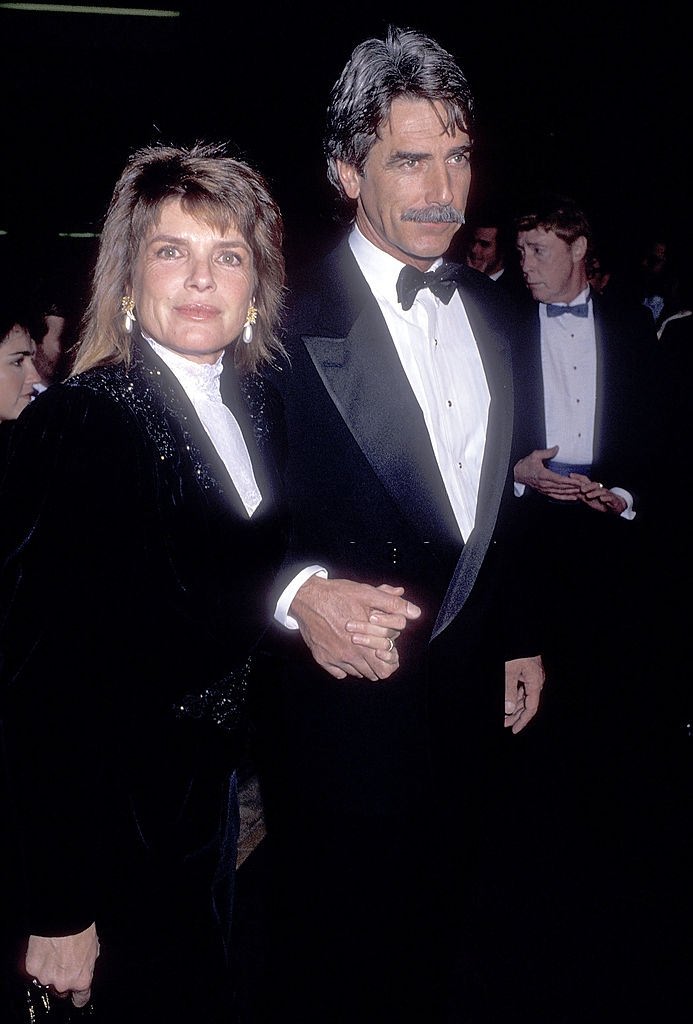 Sam Elliott and Katharine Ross at the 47th Annual Golden Globe Awards on January 20, 1990
