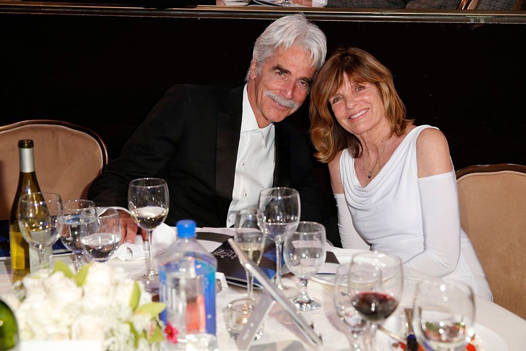 Sam Elliott and Kathrine Ross at The Beverly Hilton Hotel, 2015.