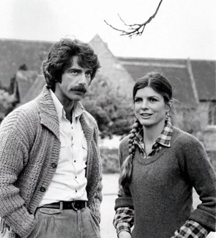 Sam Elliott and Katharine Ross in the move 'The Legacy', 1978.