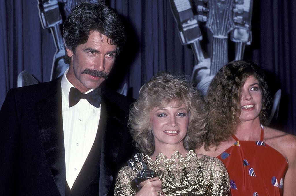 Sam Elliott and Katharine Ross with singer Barbara Mandrell, 1981.