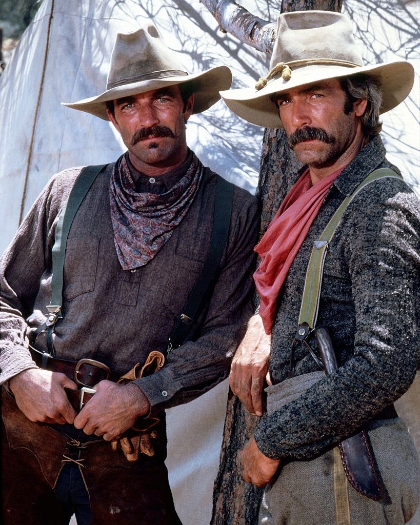 Sam Elliott with Tom Selleck in 'The Sacketts', 1977.