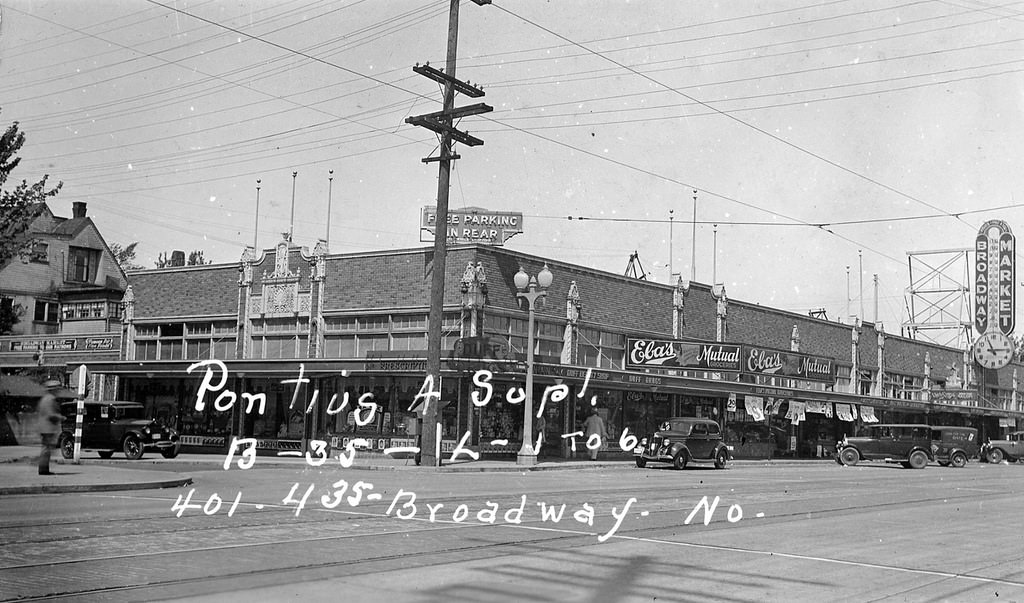 Broadway Market, Harrison and Broadway, 1937