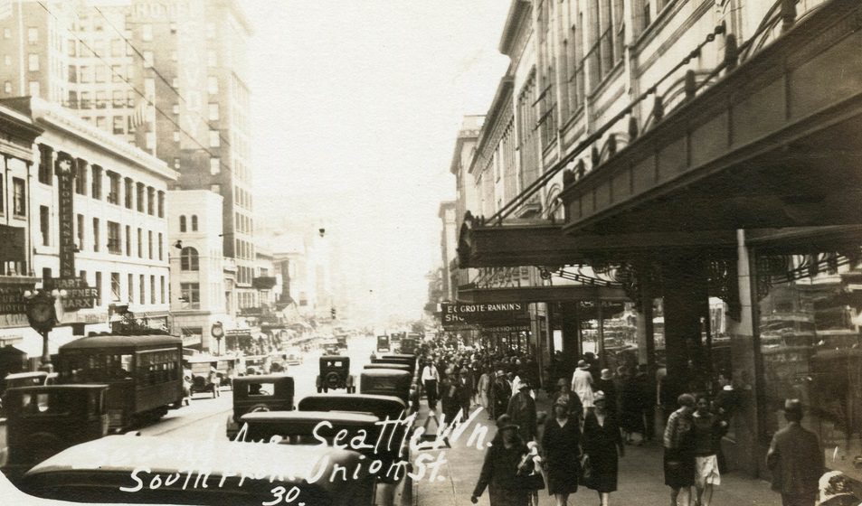 Second Ave. south from Union St., Seattle, 1930