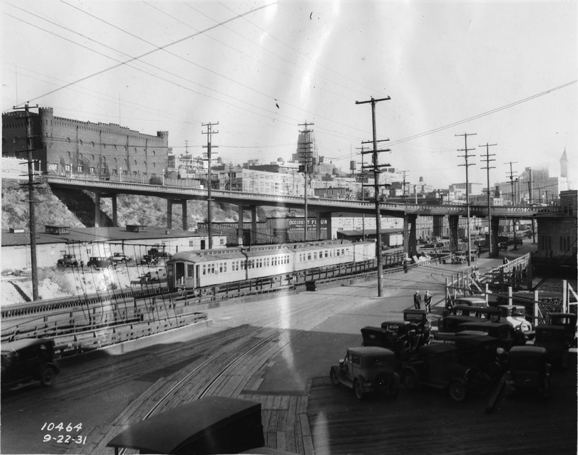 Lenora Street viaduct, Seattle, 1931