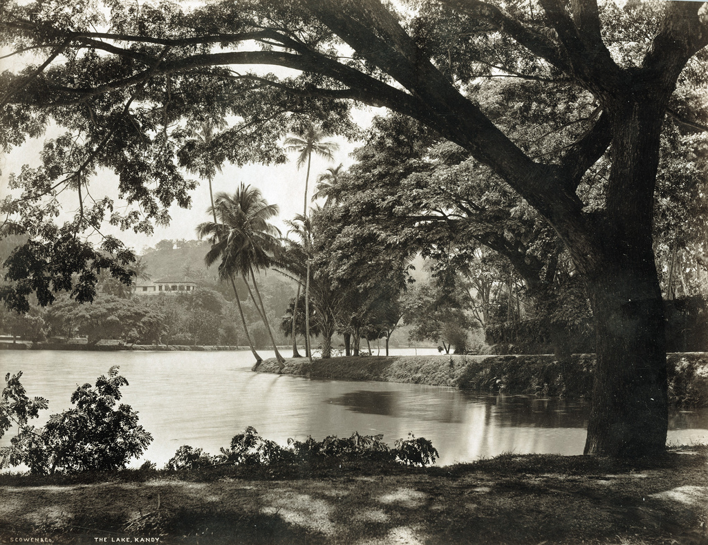 The lake, Kandy, Sri Lanka, 1880s