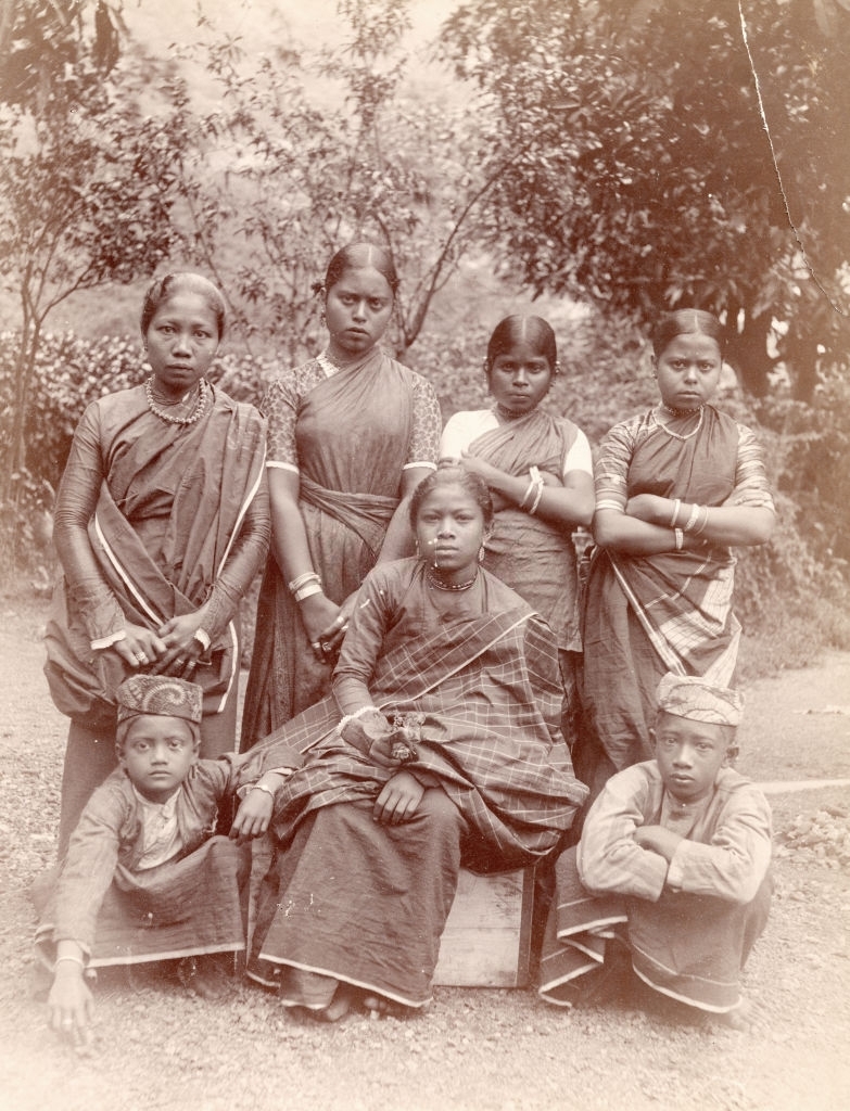 Malay boys and girls, Sri Lanka, 1880s.