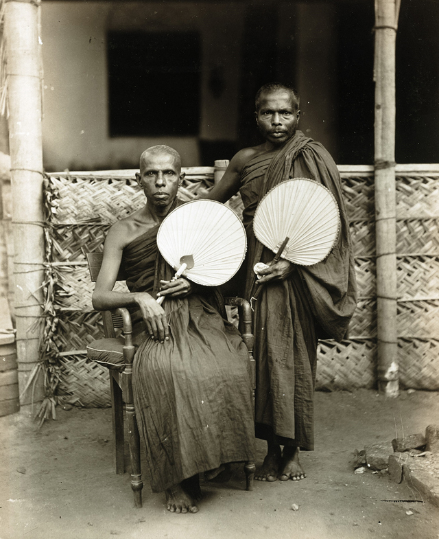 Buddhist priests, Sri Lanka, 1880s