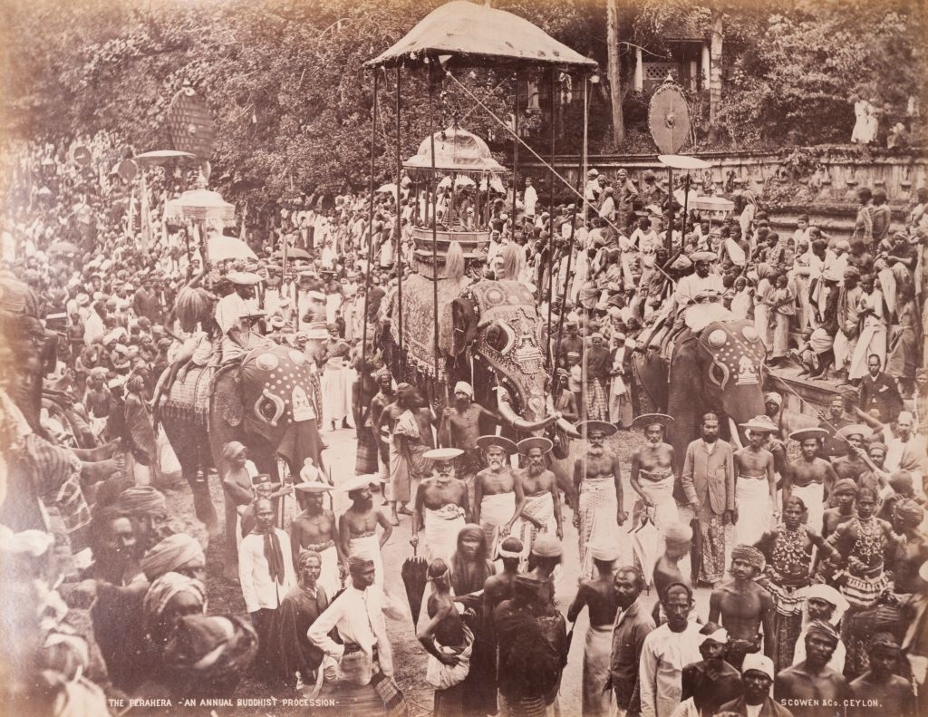Buddist perahera in Sri Lanka, 1880s.