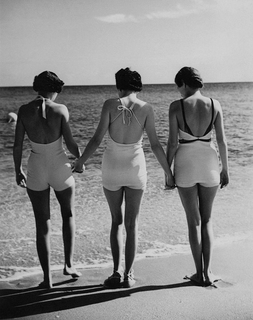 Three models on the beach, Vogue 1935.
