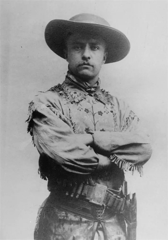 Theodore Roosevelt ranching and hunting in the Dakota Territory in 1885.