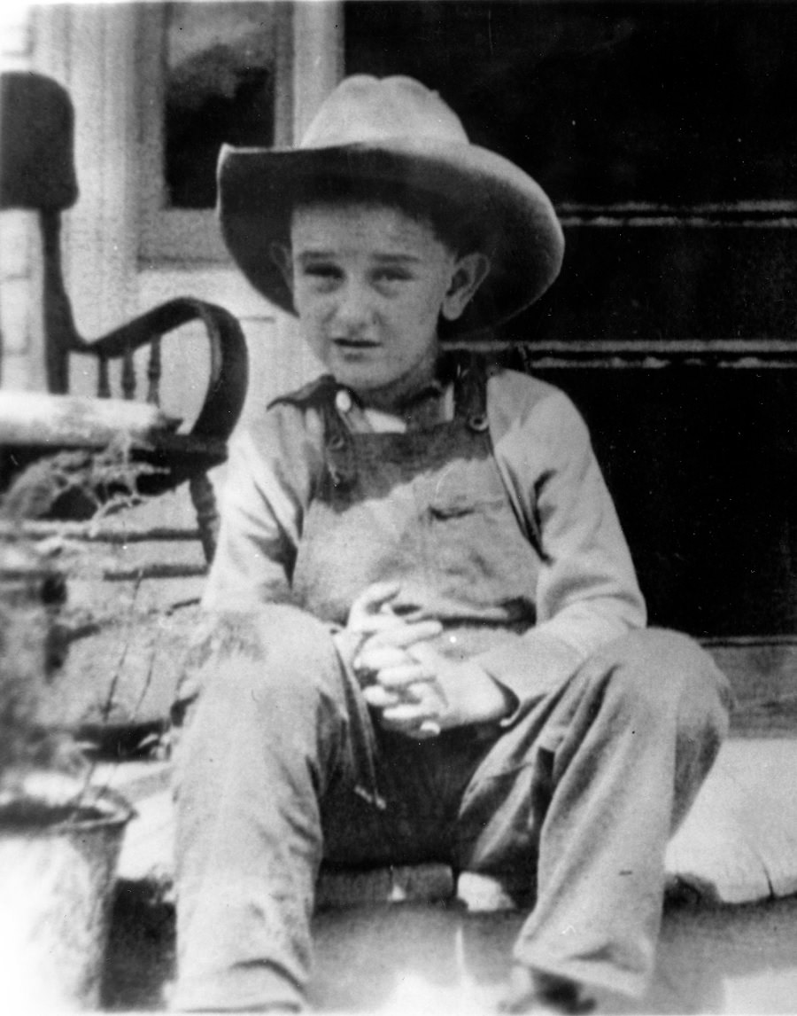 Lyndon B. Johnson in the Texas hill country near Stonewall, Texas, 1915.