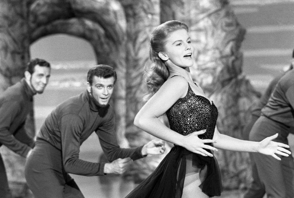 Ann-Margret dancing in a scene from the film 'Bye Bye Birdie', 1963.