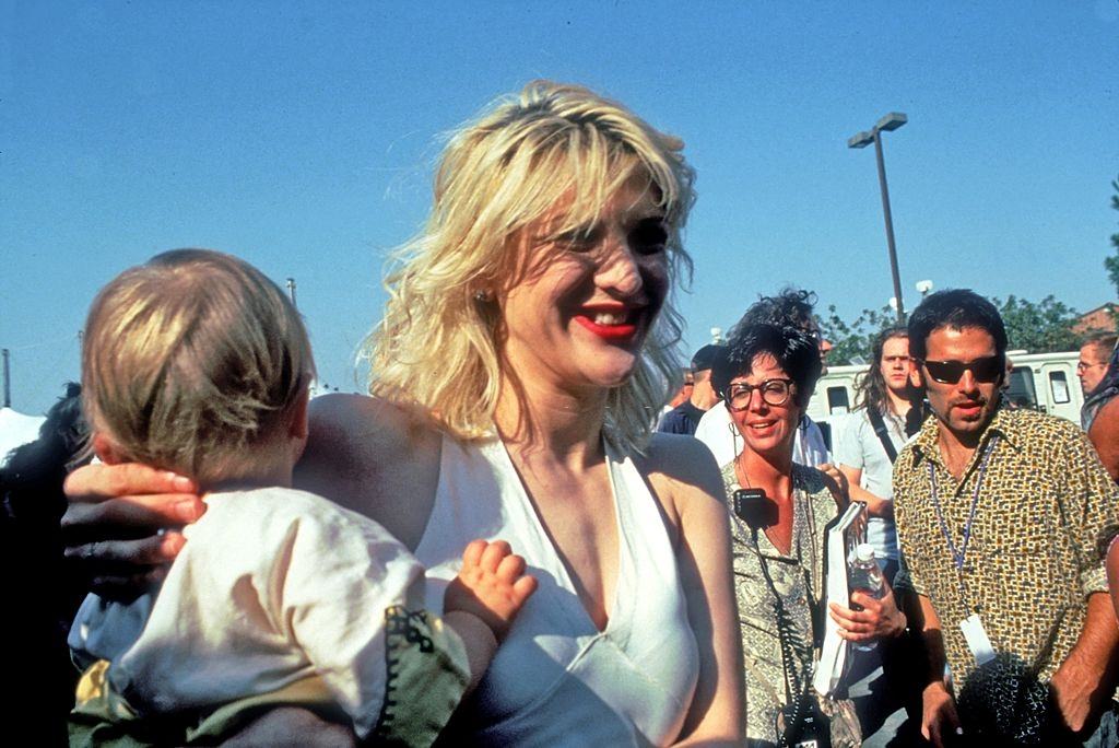 Courtney Love with her 3-year-old-daughter Frances Bean Cobain
