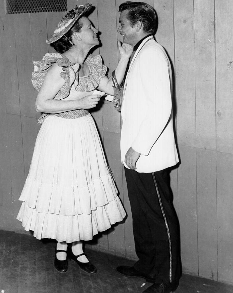 Johnny Cash with Minnie Pearl , 1957.