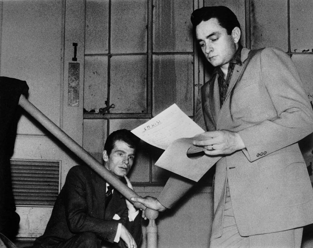 Johnny Cash with Photographer Marvin Koner in New York, 1957