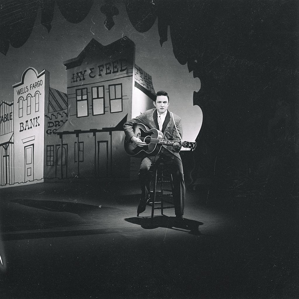 Johnny Cash during 'The Dick Clark Beechunt Show', 1959.