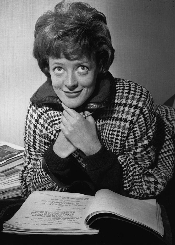 Maggie Smith reading a script shortly after she was named Stage Actress of the Year, 1963.