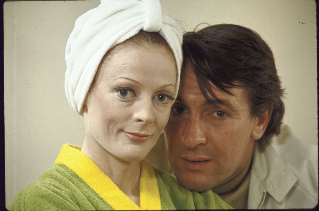 Maggie Smith with her ex-husband Robert Stephens. 1970.