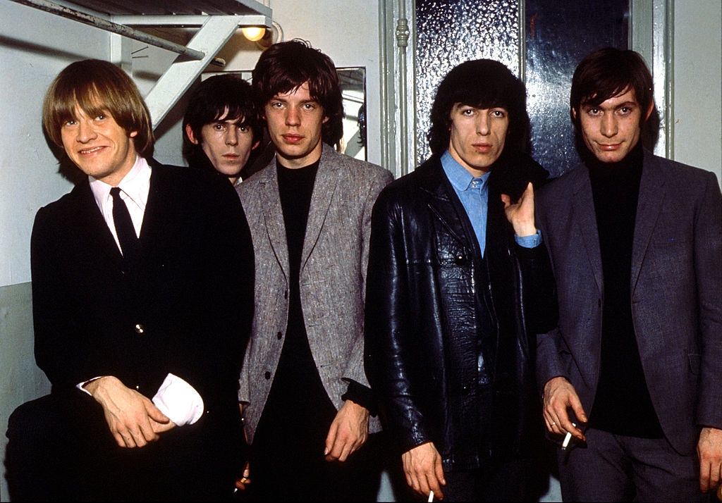 Mick Jagger with Brian Jones, Keith Richards,Bill Wyman and Charlie Watts.