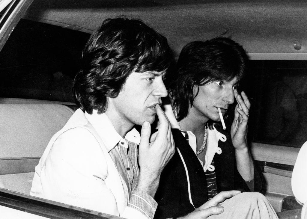 Mick Jagger with Ronnie Wood, 1960.