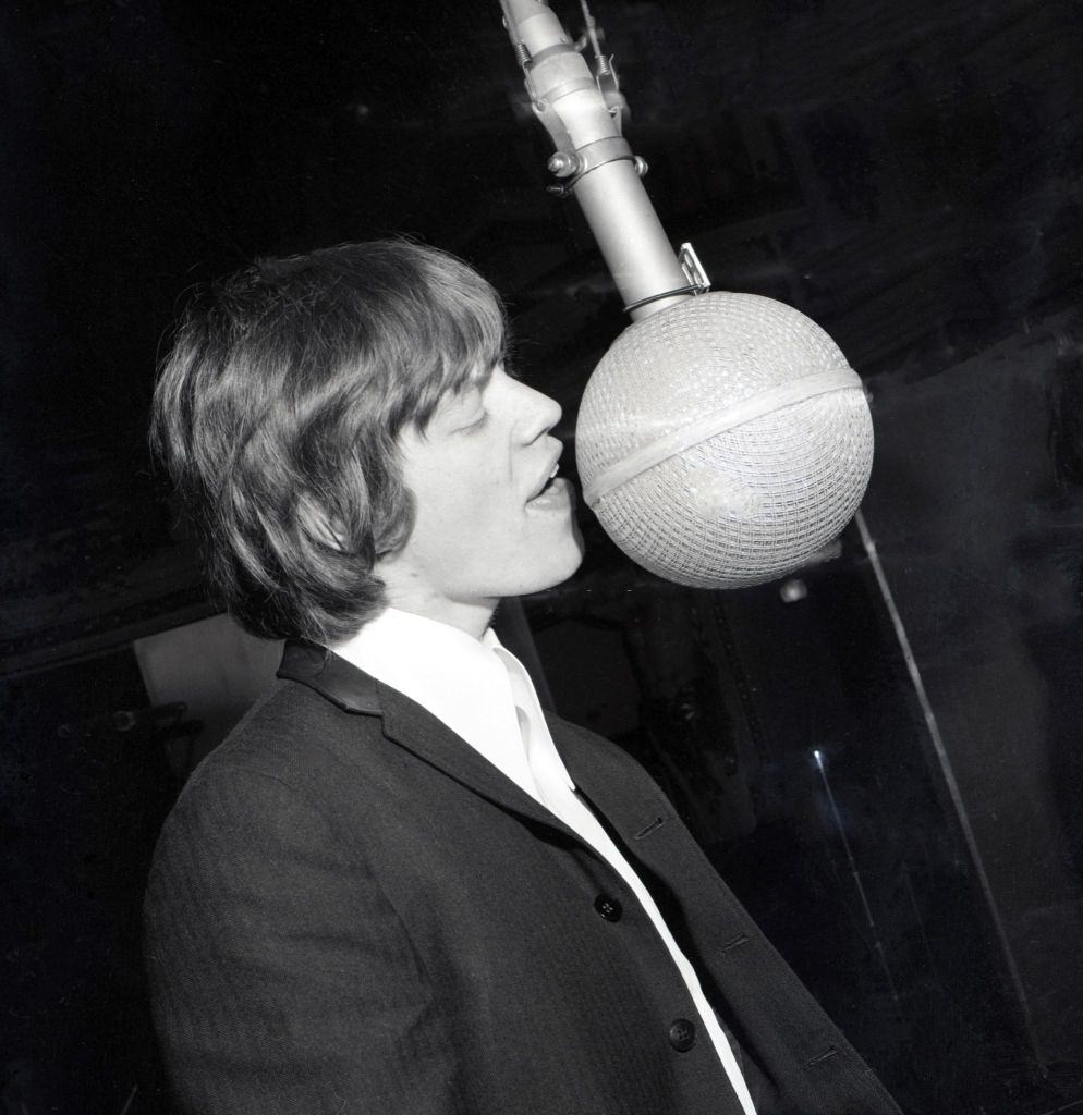 Mick Jagger performing at De Lane Lea Studios where the band recorded their second single “I Wanna Be Your Man” on October 7, 1963.