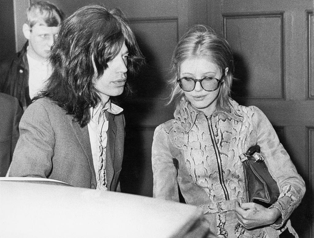 Mick Jagger with Marianne Faithful at Marlborough Street magistrate's court, London, 29th May 1969.