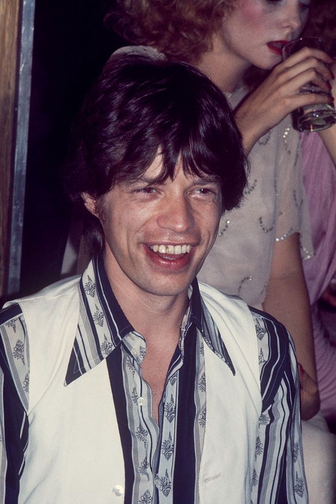 Mick Jagger at a party, 1970.