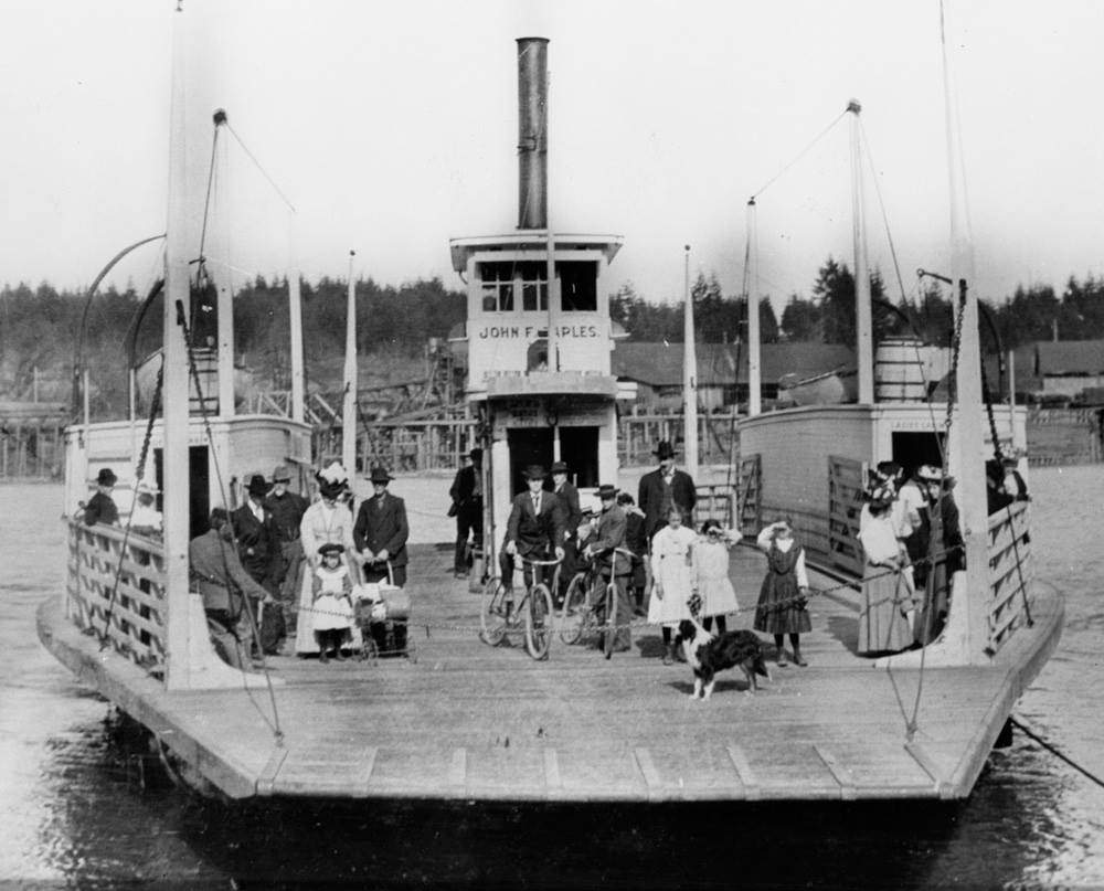 Crossing the Willamette from Sellwood, ca. 1900s
