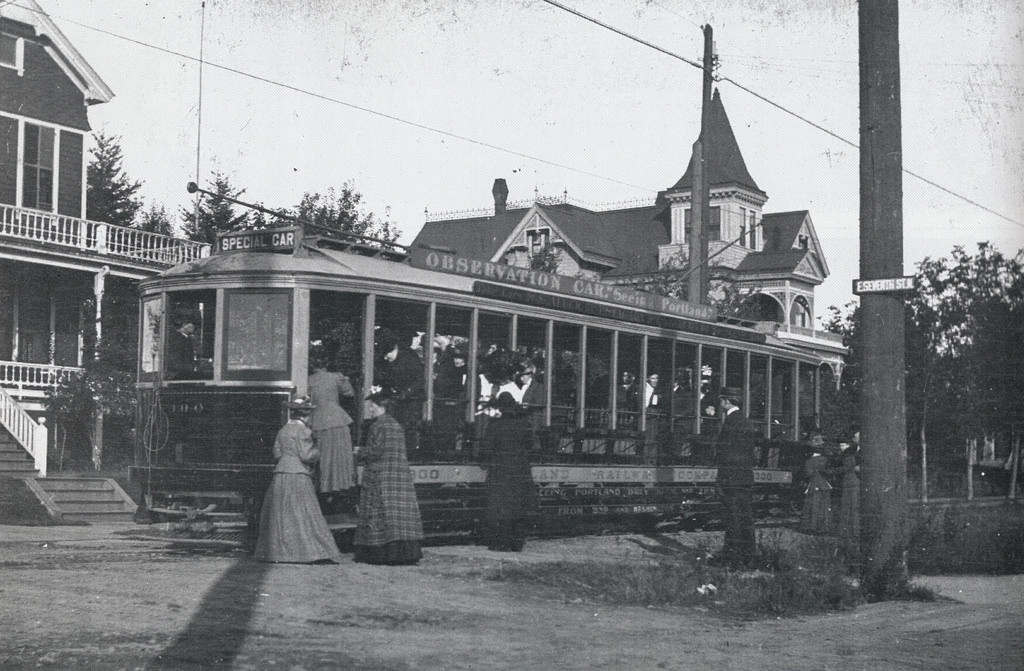 Portland railway light & power streetcar special car, 1908