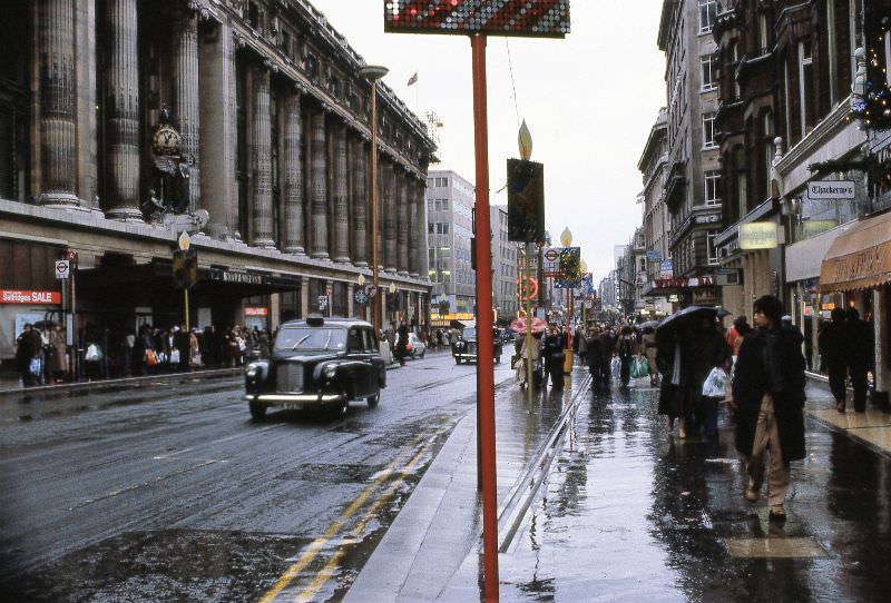 Oxford Street, London, 1980 (outside Selfridges looking east)