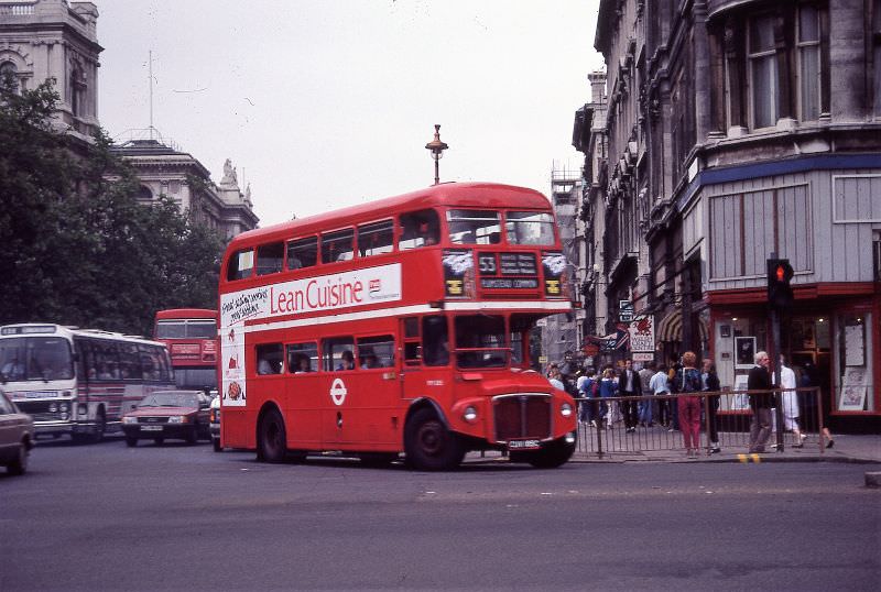 Parliament Square, looking down Whitehall, London, 1985