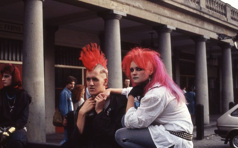 Punk rocker in London, 1985