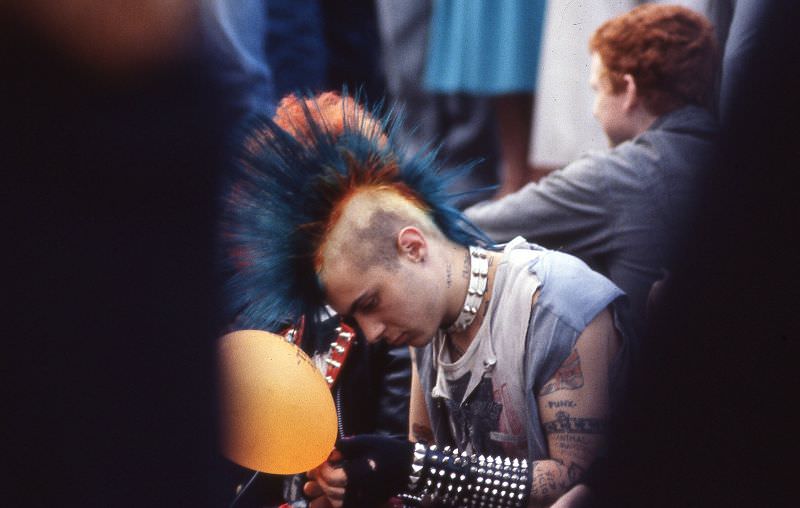 Punk rocker in London, 1985