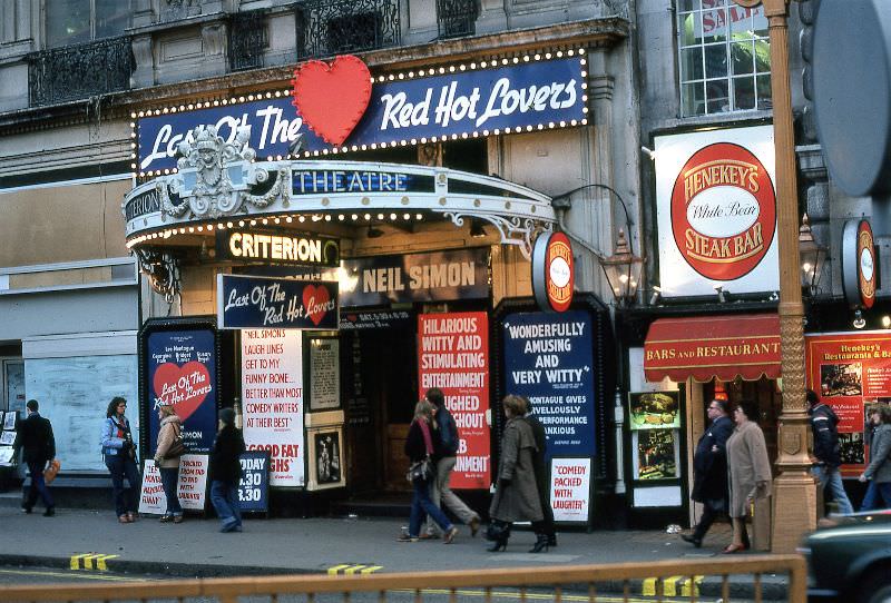 Criterion Theatre, Piccadilly Circus, London, 1980