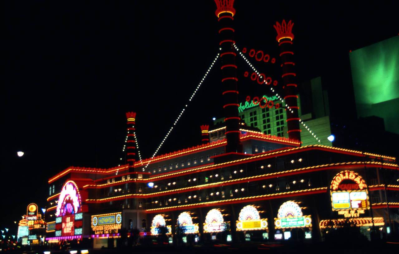 Holiday Casino at night, Las Vegas, 1990