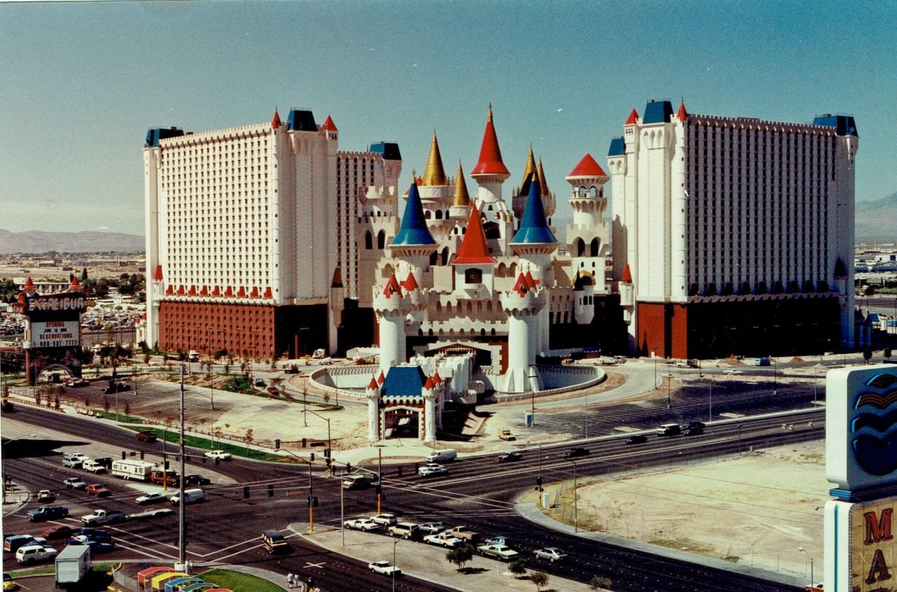 Excalibur, before it’s grand opening. Las Vegas, 1990