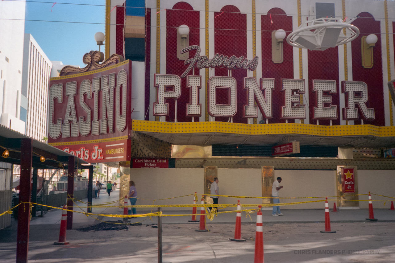 Construction of Fremont Street Experience, Summer 1995.